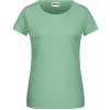 Dámská Trička James & Nicholson Klasické dámské tričko z biobavlny 8007 Jadeitová zelená