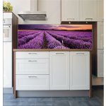 WEBLUX Fototapeta do kuchyně fólie Sunrise in Lavender Field - 67101822 Východ slunce v lavinovém poli rozměry 180 x 60 cm – Sleviste.cz