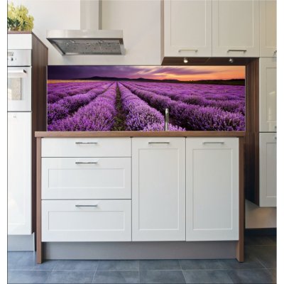 WEBLUX Fototapeta do kuchyně fólie Sunrise in Lavender Field - 67101822 Východ slunce v lavinovém poli rozměry 180 x 60 cm – Sleviste.cz