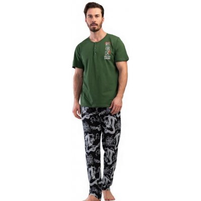1P1374 Čínský drak pánské pyžamo kr.rukáv zelené – Zboží Dáma