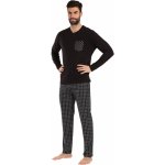 Nedeto NP002 pánské pyžamo dlouhé černé – Zboží Dáma
