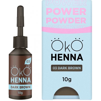 OKO Power Powder Henna prášková henna na obočí Dark Brown 10 g – Hledejceny.cz