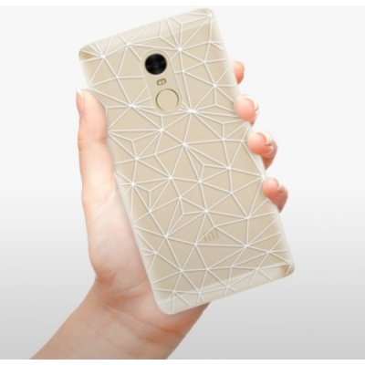 Pouzdro iSaprio Abstract Triangles 03 white Xiaomi Redmi Note 4