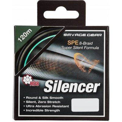 Savage Gear Šňůra HD8 Silencer Braid 120m 0,28mm 17kg – Zboží Dáma