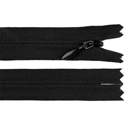 Spirálový zip skrytý YKK No 4 délka 25 cm, střední, 580 černá – Hledejceny.cz