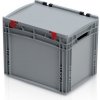 Úložný box Meva TEC Plastová EURO přepravka 400x300x335 mm s víkem