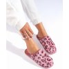 Dámské bačkory a domácí obuv Shelovet papuče s leopardím vzorem t-20pu růžové