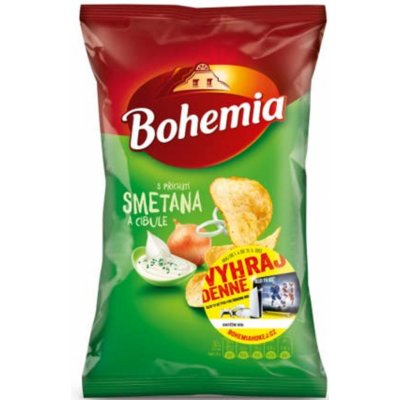 Bohemia Chips s příchutí smetana a cibule 140 g