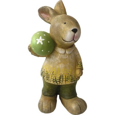 Figurka velikonoční zajíc Lafiora 25,5 x 25,5 x 49,5 cm zelený – Hledejceny.cz