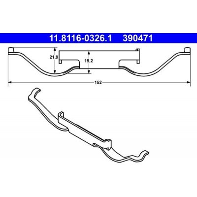 Pružina, brzdový třmen ATE 11.8116-0326.1 | Zboží Auto