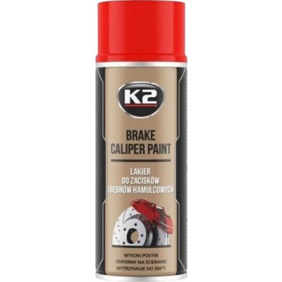 K2 BRAKE CALIPER PAINT 400 ml ČERVENÁ - barva na brzdové třmeny a bubny – Zboží Mobilmania