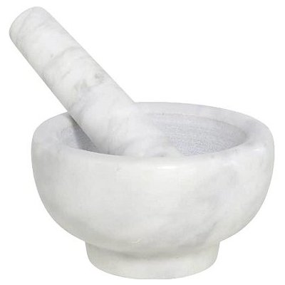 GERIMPORT Hmoždíř s tloučkem 12 cm, bílý mramor – Zboží Dáma