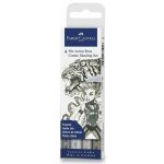 Faber-Castell 6719 Popisovač Pitt Artist Pen Comic černé 4 ks – Zboží Mobilmania