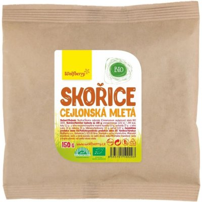 Wolfberry Skořice Cejlonská mletá BIO 150 g – Zboží Dáma