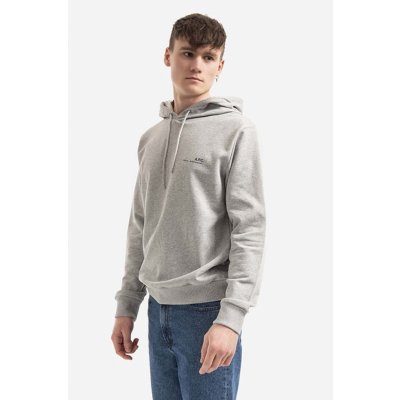 A.P.C. Hoodie Item COEAS-H27672 BLACK šedá s kapucí hladká