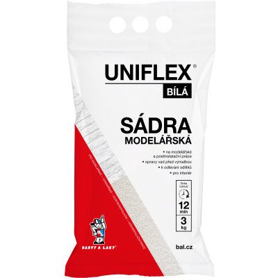 Uniflex sádra bílá, modelářská, 3 kg – HobbyKompas.cz
