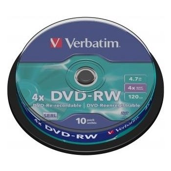 Verbatim DVD-RW 4,7GB 4x, spindle, 10ks (43552)