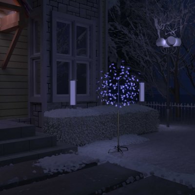 zahrada-XL Vánoční strom 120 LED modré světlo třešňový květ 150 cm