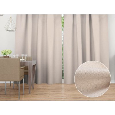 Biante Bavlněný závěs Canvas CAN-001 Přírodní režná 150x190 cm – Zboží Mobilmania