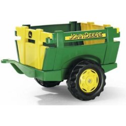 ROLLY TOYS Vlečka za traktor 1osá zelený přívěs FARM TRAILER JD