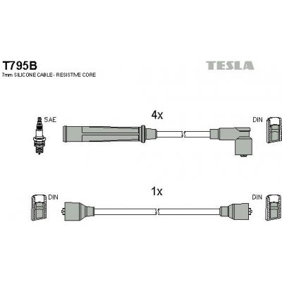 Sada kabelů pro zapalování TESLA T795B – Hledejceny.cz