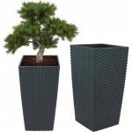 Květináč RATO SQUARE 20 x 20 x 37,6 cm antracitový – Hledejceny.cz