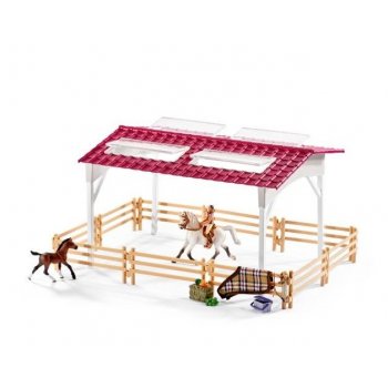 Schleich 42344 Stáj s koňmi a příslušenstvím