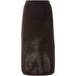esmara dámská ažurová midi sukně střih zdůrazňující postavu hnědá – Zboží Dáma