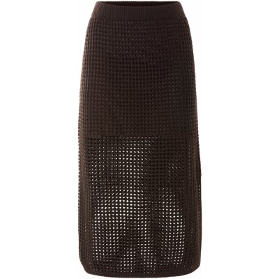 esmara dámská ažurová midi sukně střih zdůrazňující postavu hnědá – Zboží Dáma