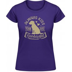 Soft Style Gildan Design Always kiss your dog Purple