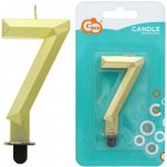 GoDan Dortová svíčka číslice Zlatý diamant číslo: 0 – Zboží Dáma