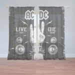 Sablio Záclony ACDC Live fast, die young: 2ks 150x250cm – Zboží Mobilmania
