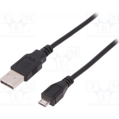 Digitus AK-300127-010-S USB 2.0, USB A vidlice,USB B micro vidlice, niklovaný, 1m – Zbozi.Blesk.cz