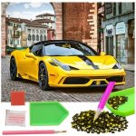 Norimpex Diamantové malování Žlutý sporťák 30 x 40 cm – Hledejceny.cz