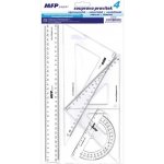 MFP Paper pravítko rýsovací set 4 kusy čiré 5310108 – Zboží Živě