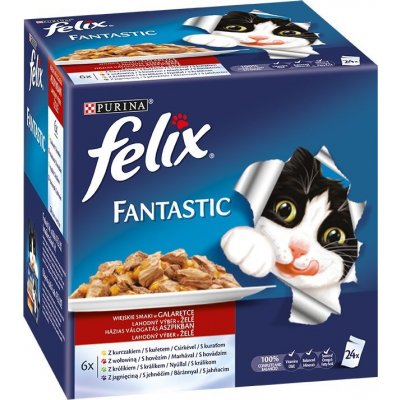 Felix Fantastic mas.výběr v želé 24 x 85 g – Zboží Mobilmania