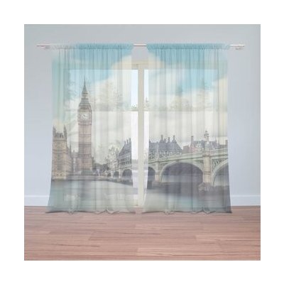 Sablio Záclony Londýn Bridge: 2ks 150x250cm – Hledejceny.cz