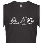 Bezvatriko.cz pánské tričko Fotbal znaky Canvas 1564 černé – Zboží Dáma