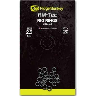 RidgeMonkey Mikro kroužky RM-Tec Rig Rings X-Small 2,5 mm 20 ks – Zboží Mobilmania