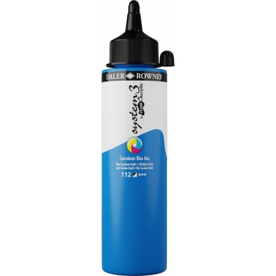 Daler Rowney System3 akrylová barva coeruleum blue hue 250 ml – Hledejceny.cz
