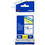 Brother TZE-243, modrý tisk/bílý podklad, laminovaná, 8m, 18mm – Sleviste.cz