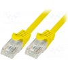 síťový kabel Logilink CP1027U Patch, U/UTP, 5e, licna, CCA, PVC, 0,5m, žlutý