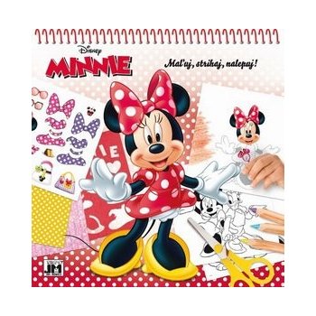 Jiri Models Maluj stříhej nalepuj MINNIE omalovánka a vystřihovánka