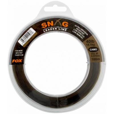 Fox Snag Leader Line Camo 100m 0,47mm 13,6kg – Hledejceny.cz