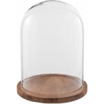 Clayre & Eef Dřevěný podnos se skleněným krytem 23x29cm – Zboží Dáma