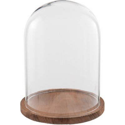 Clayre & Eef Dřevěný podnos se skleněným krytem 23x29cm – Zboží Dáma