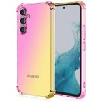 Pouzdro TopQ Samsung A34 Shock duhový růžovo-žlutý – Zboží Mobilmania
