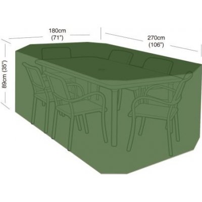 MAT GROUP Plachta krycí na set 6 židlí+obdél.stůl 270x180x89cm, PE 90g/m2 – Zboží Mobilmania
