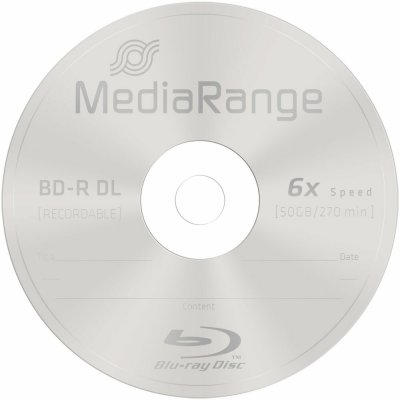 MediaRange BD-R 50GB 6x, spindle, 10ks (MR507) – Sleviste.cz
