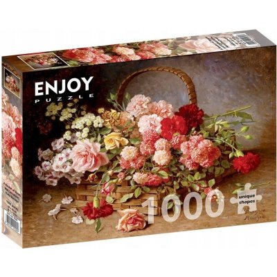 Enjoy Košík růží a karafiátů 1000 dílků – Zboží Mobilmania